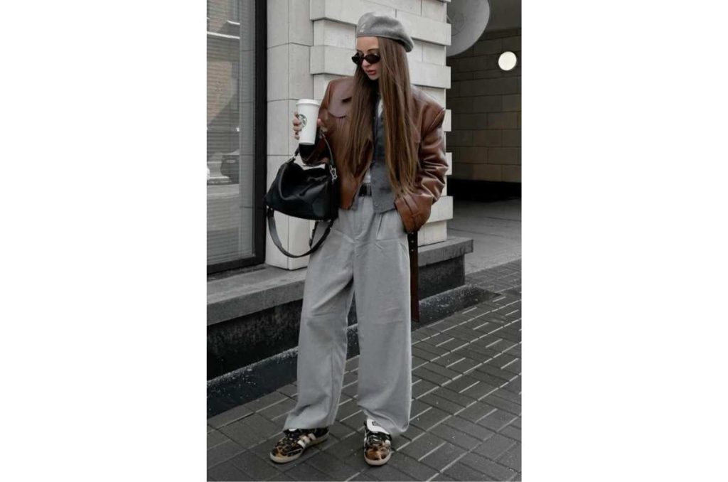 Ideas para combinar tenis café con prendas formales