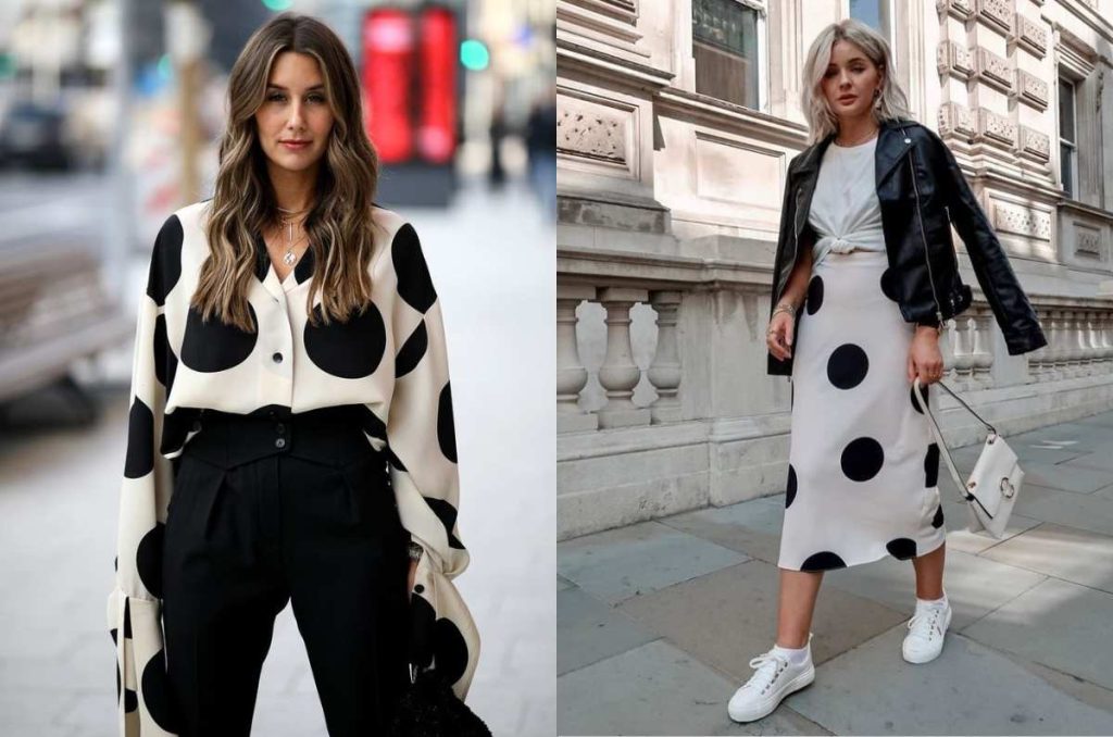 Ideas de outfits con estampado de lunares