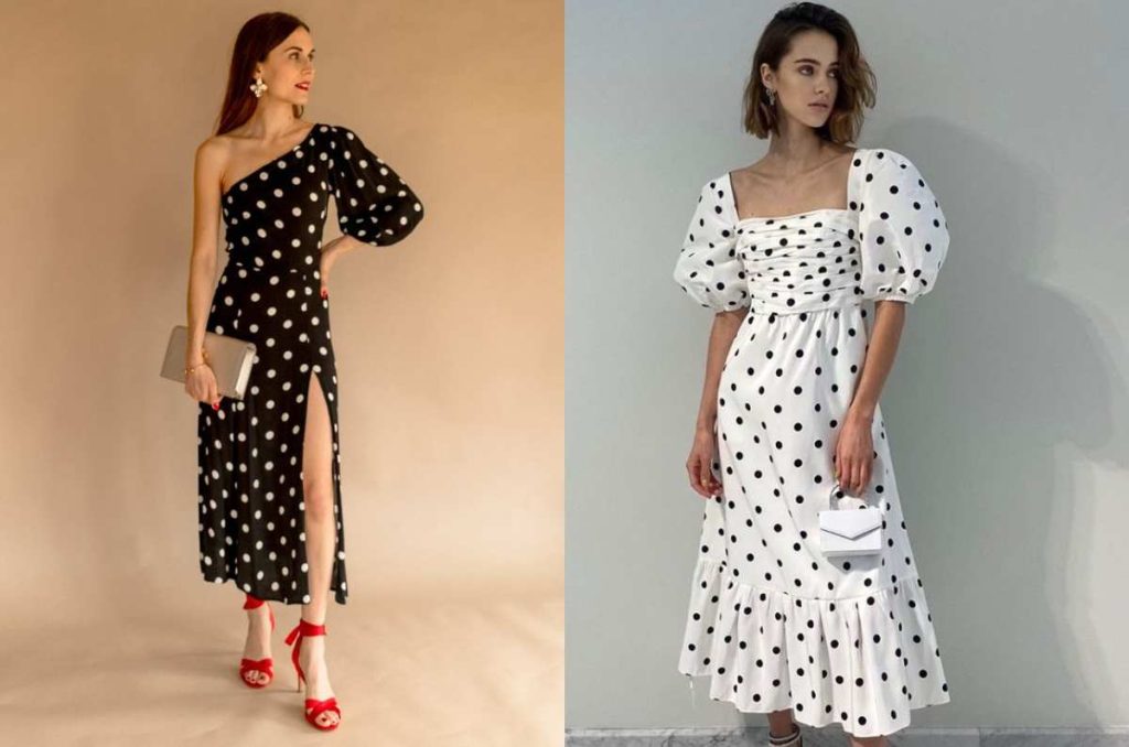 Ideas de outfits con estampado de lunares