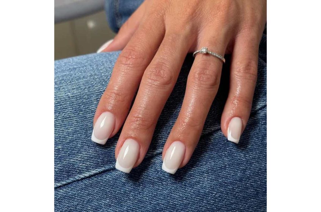 milky nails