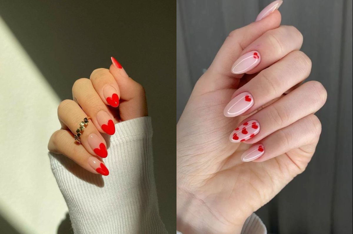 10 diseños de uñas rojas súper CREATIVOS para San Valentín 2025