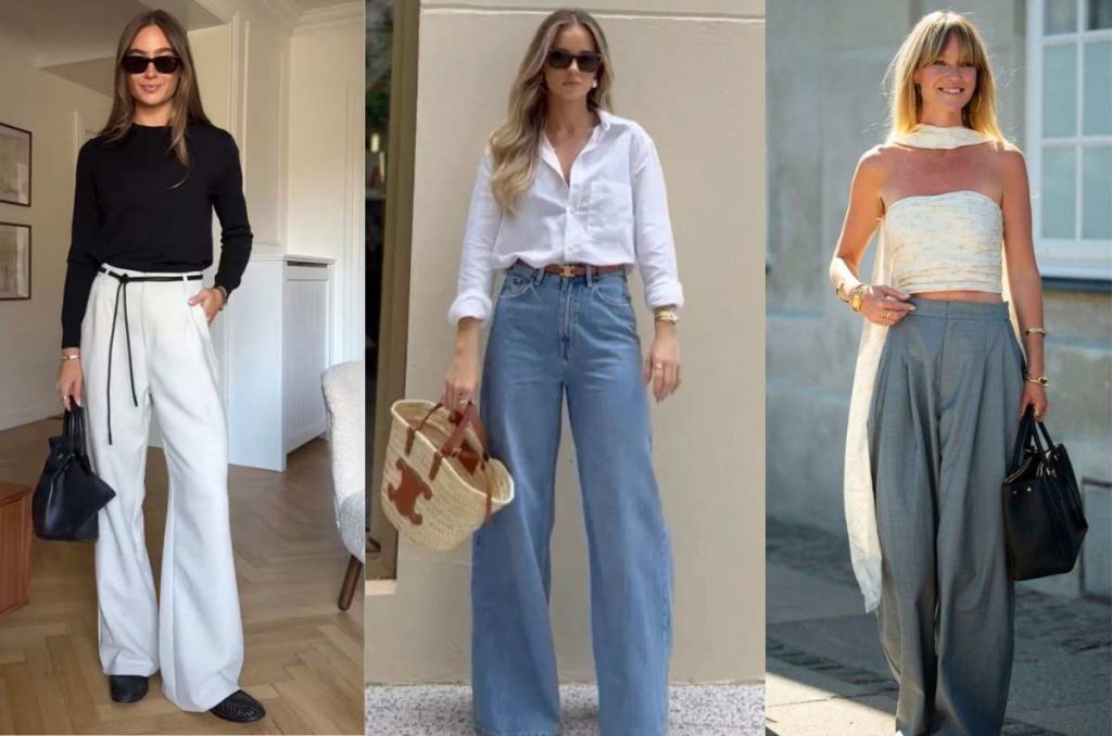Combinaciones con pantalones anchos
