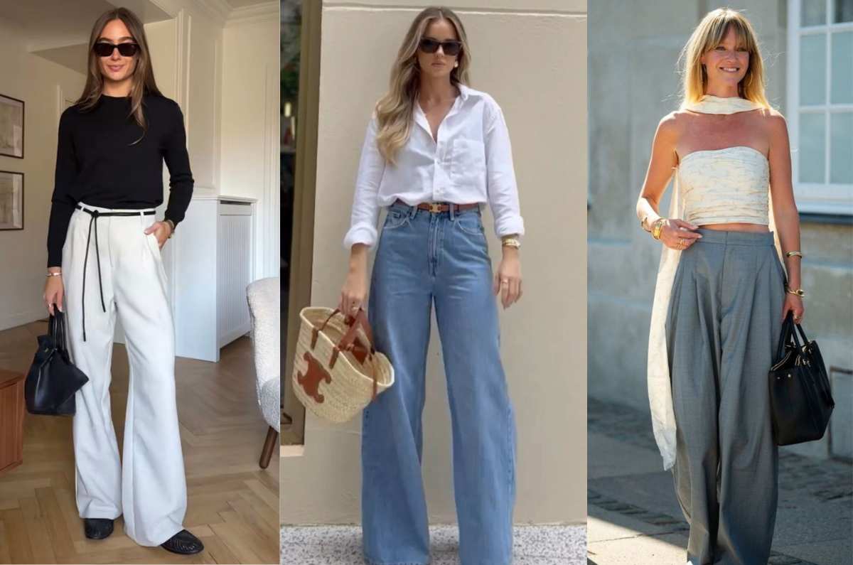Cómo combinar pantalones anchos en la oficina sin perder estilo