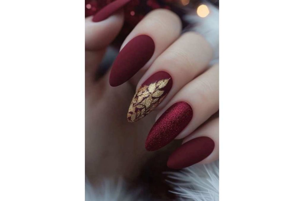 Uñas color vino