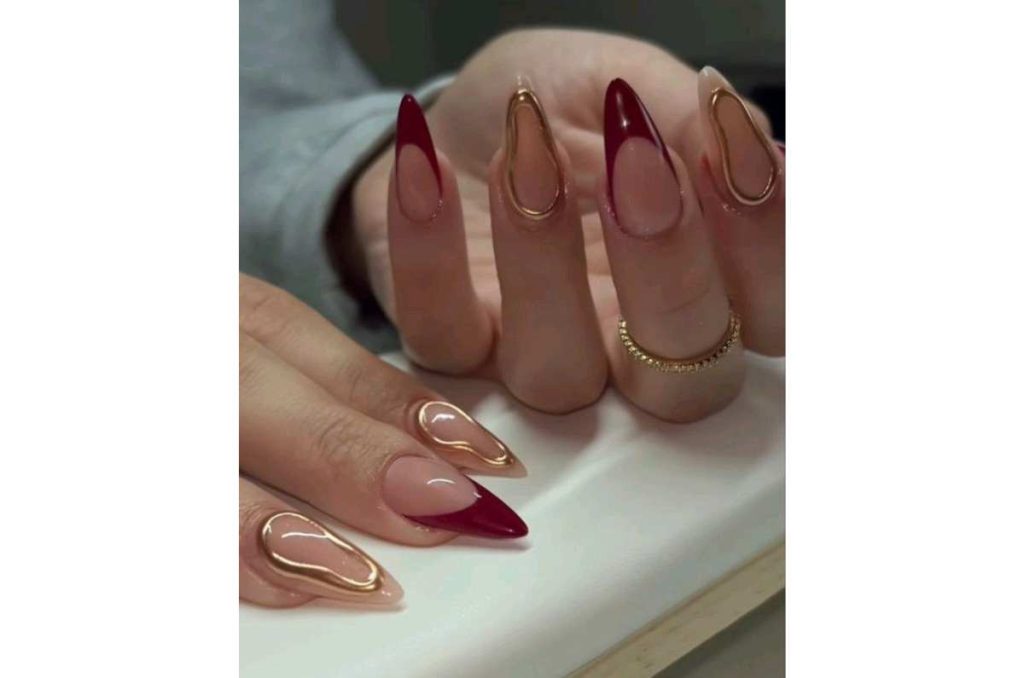 Uñas color vino