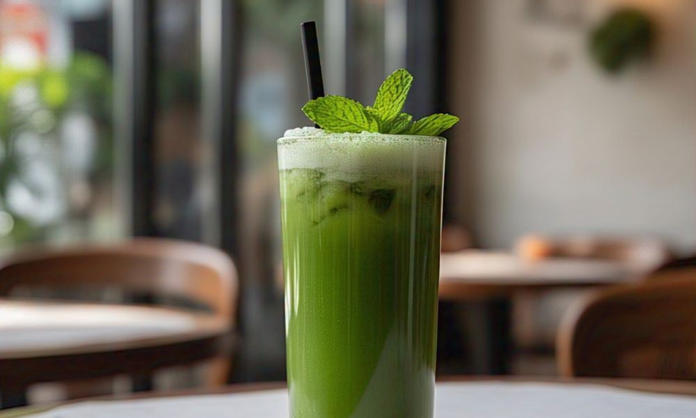 Jugo de manzana y espinaca