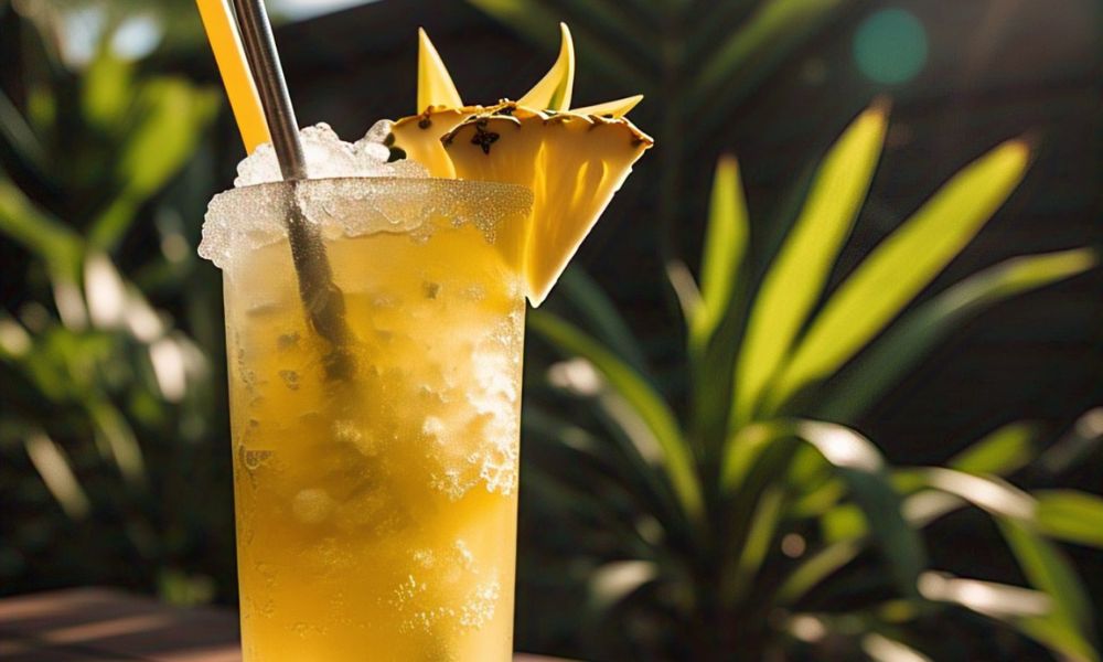 Jugo de piña y jengibre