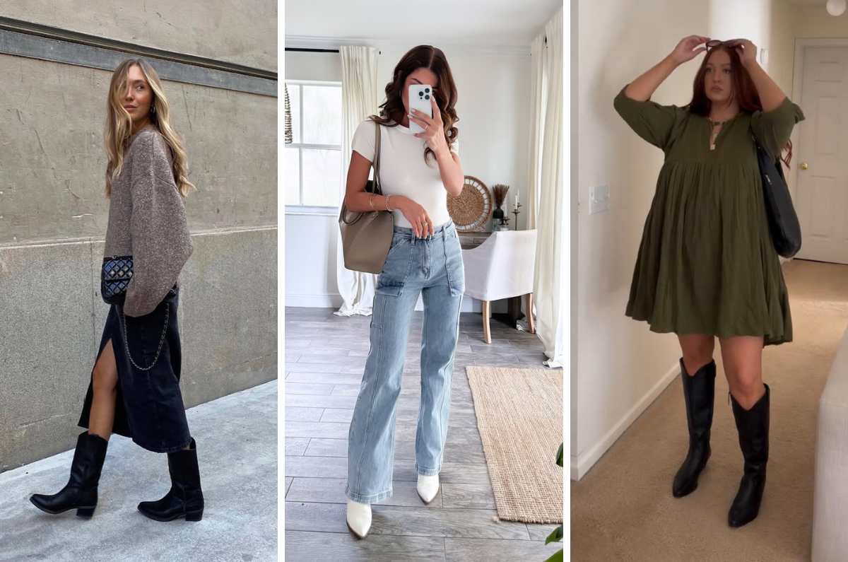 7 outfits con botas vaqueras para la oficina
