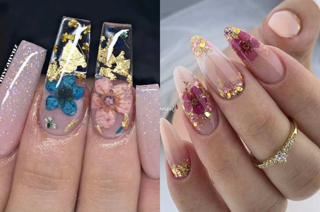 Uñas almendradas con maxi flores, los diseños más HERMOSOS de las vacaciones de semana santa 4