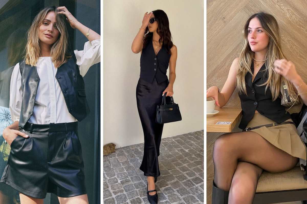 5 formas de combinar un chaleco negro para looks formales