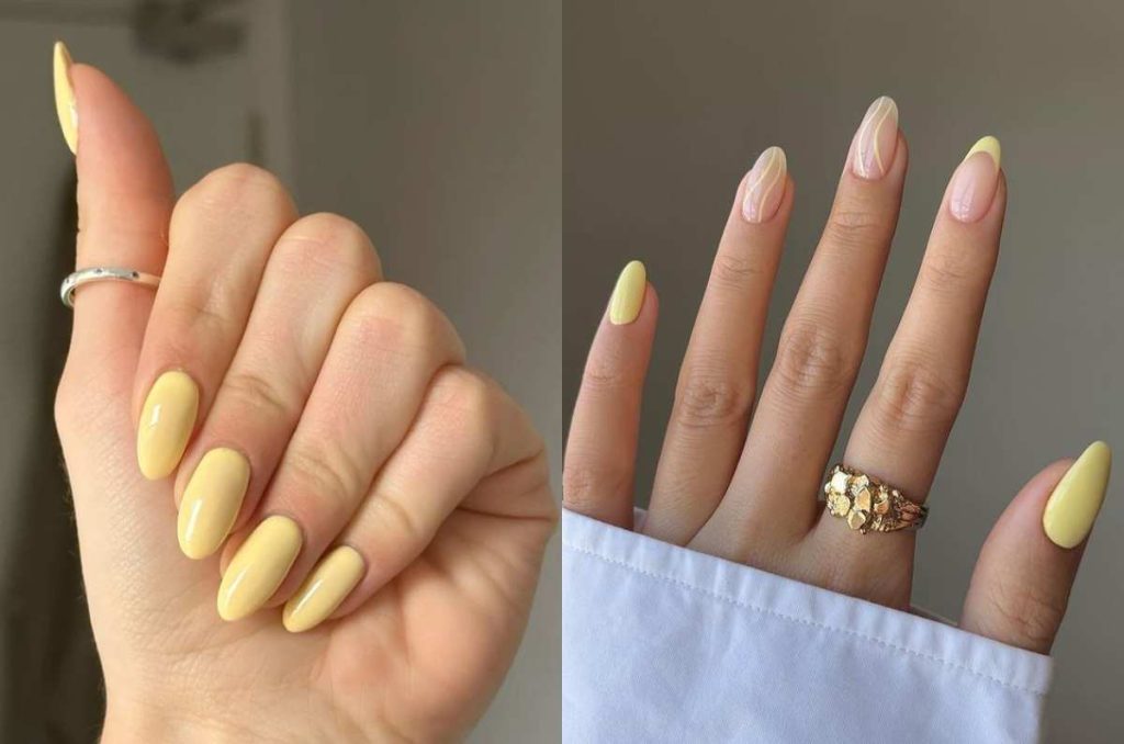 diseños de uñas “baby yellow”