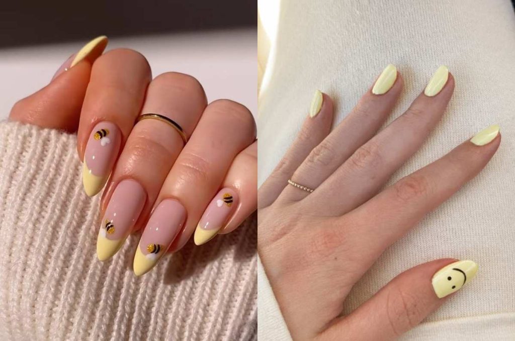diseños de uñas “baby yellow”
