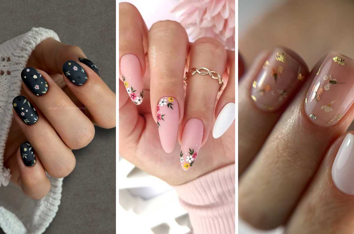 Diseños de uñas con flores aesthetic para recibir la primavera