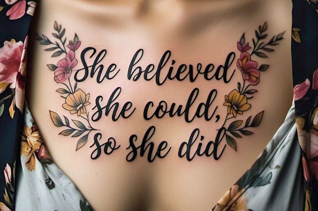 Dónde tatuarse una frase empoderadora