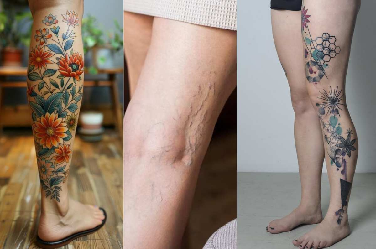 Tatuajes HERMOSOS que te ayudarán a ocultar las marcas de varices en piernas