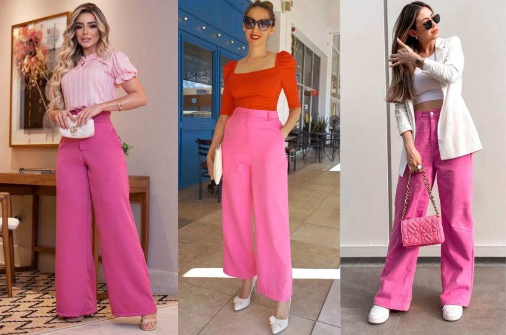 Pantalones anchos de colores