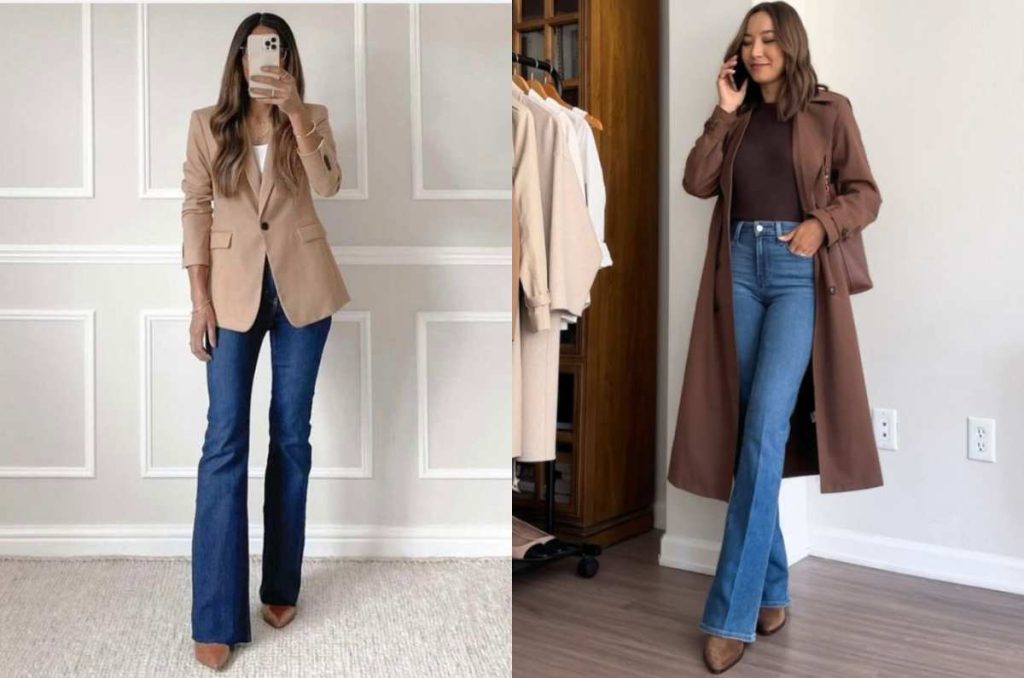 qué zapatos usar con pantalones acampanados