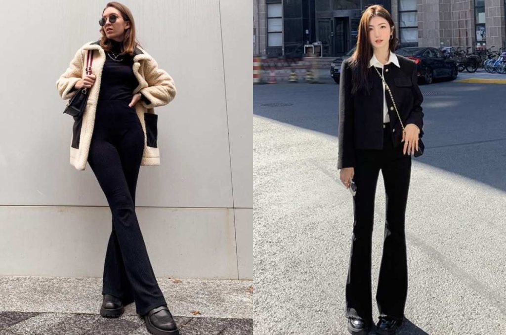 qué zapatos usar con pantalones acampanados