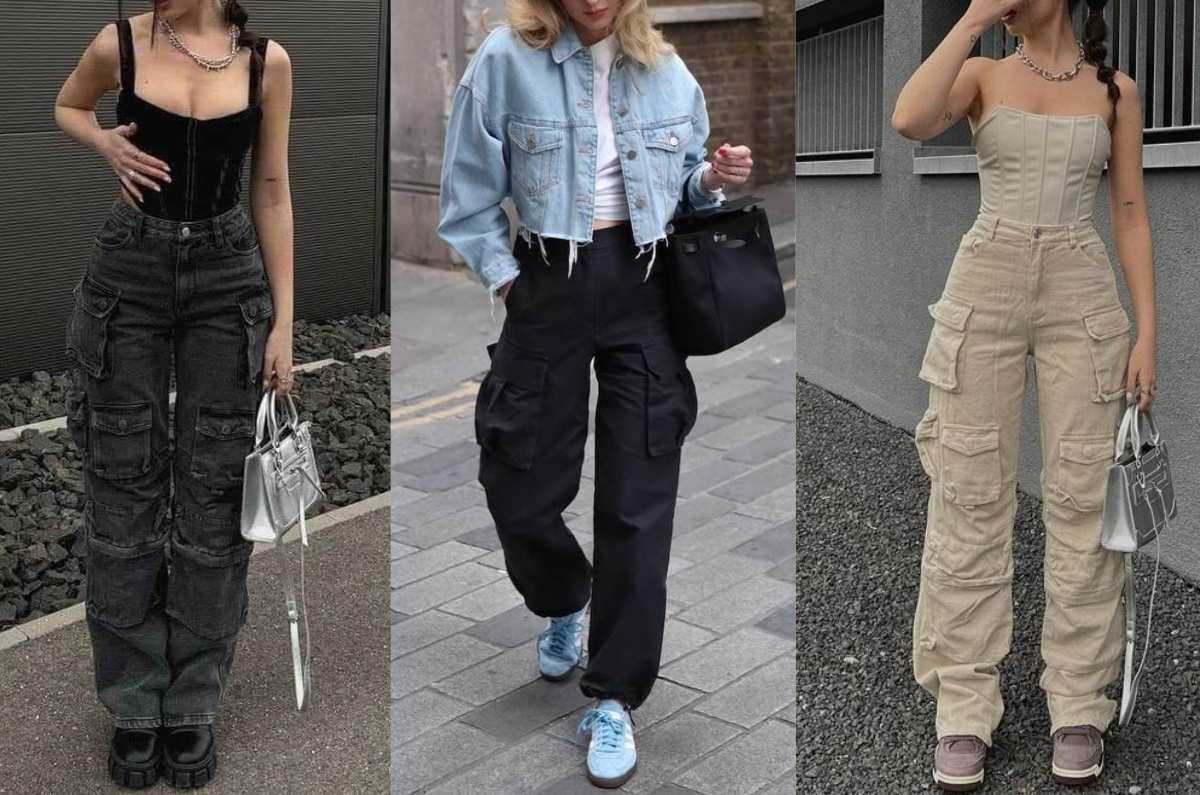 5 outfits con pantalones cargo para estar cómoda en la oficina