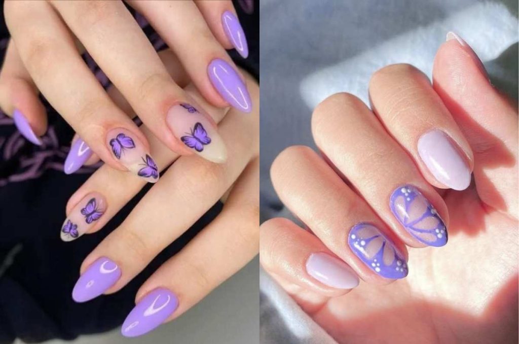 6 diseños de uñas color lavanda, el tono más femenino y sofisticado de este 2025 4