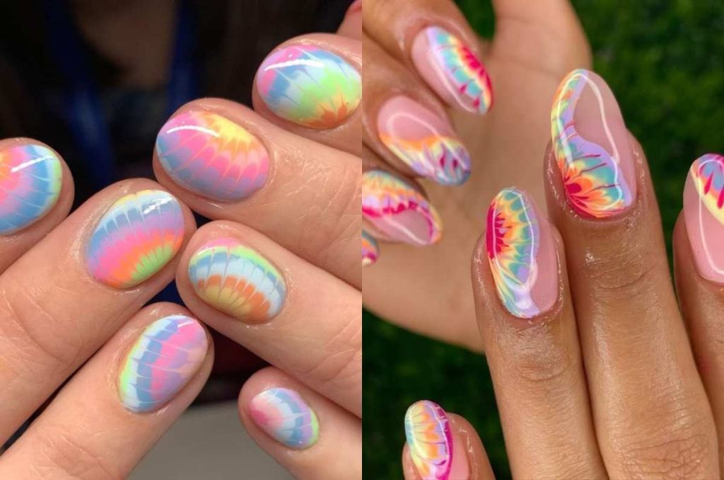 Diseños de uñas con efecto blooming