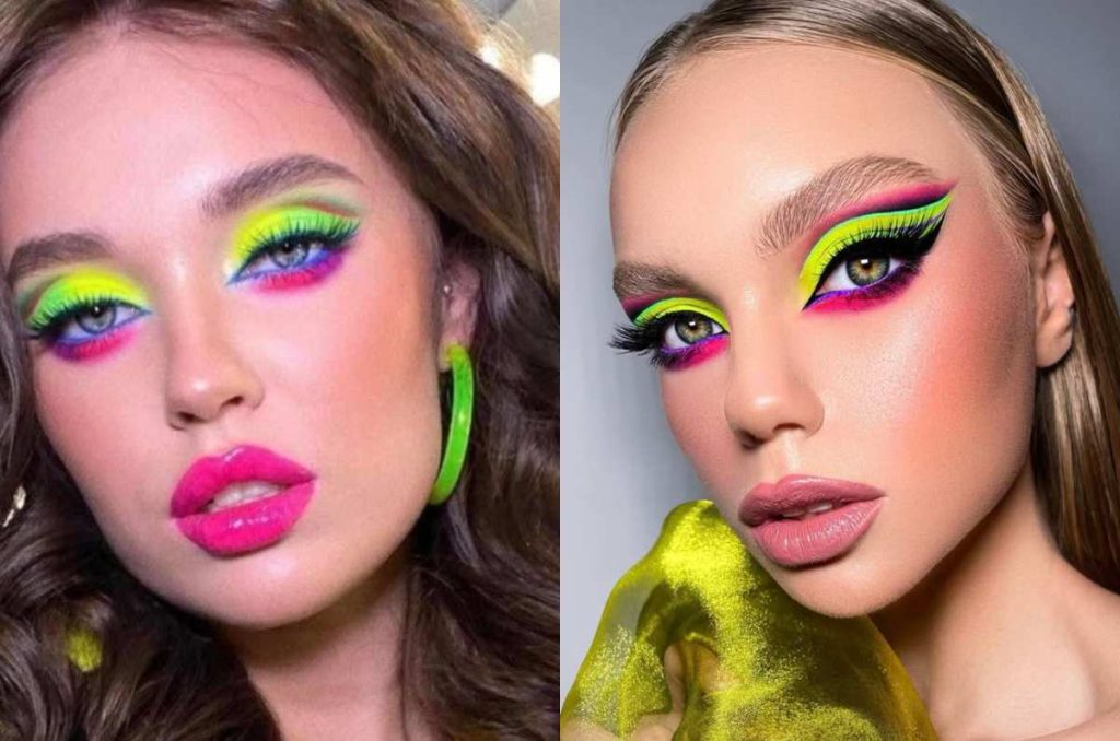 maquillaje de ojos años 80
