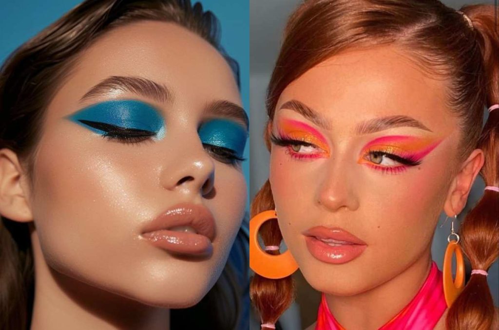 maquillaje de ojos años 80