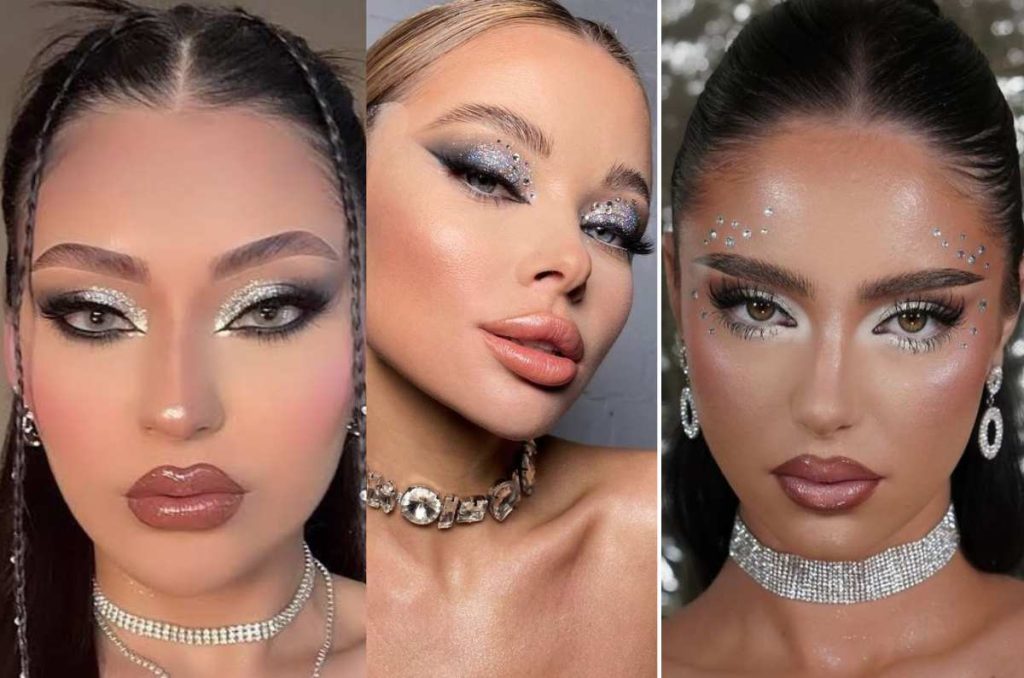 maquillajes con glitter