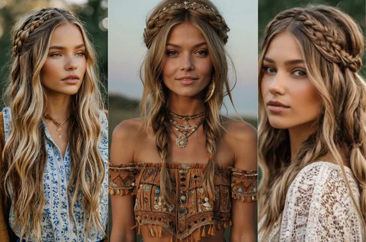 6 peinados boho chic para lucir este verano 2025 si tienes rostro ovalado