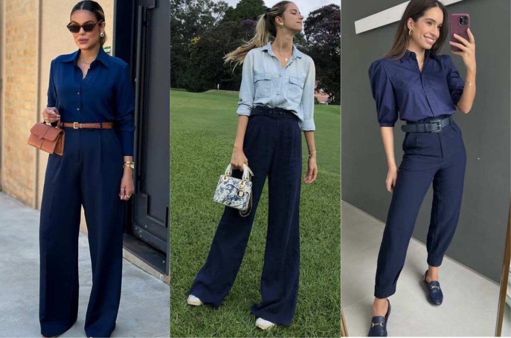 5 outfits con camisa azul, la prenda atemporal que te hará ver chic en la oficina 3