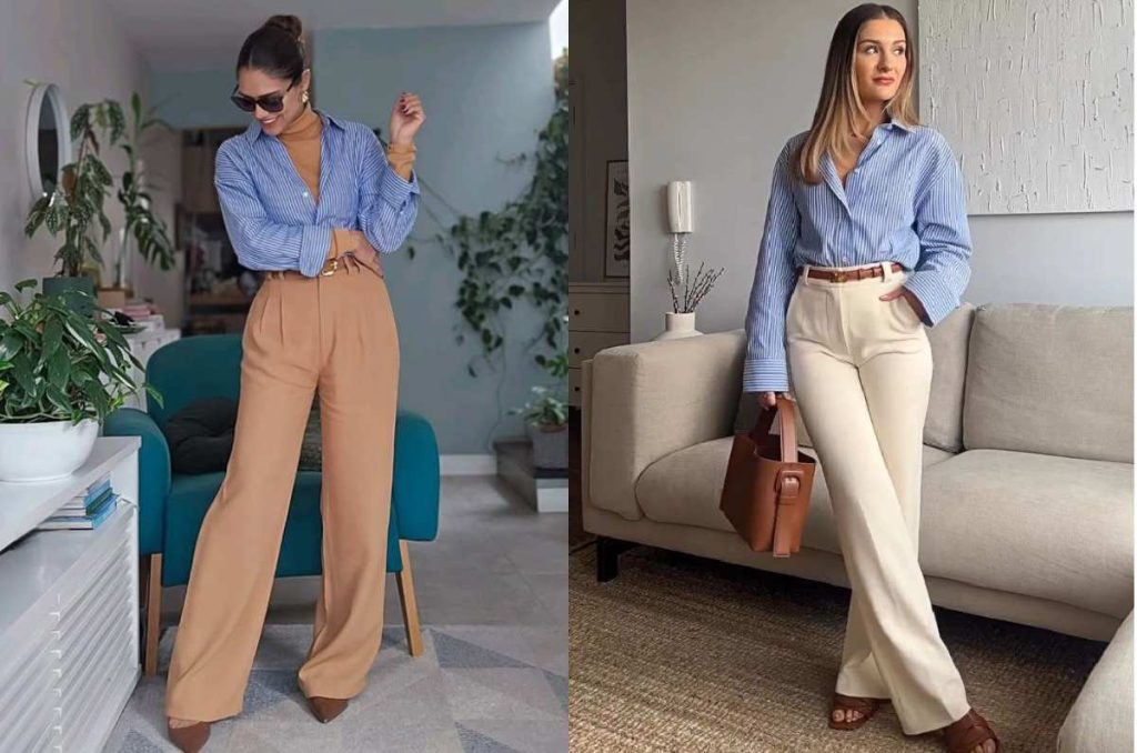 outfits con camisa azul