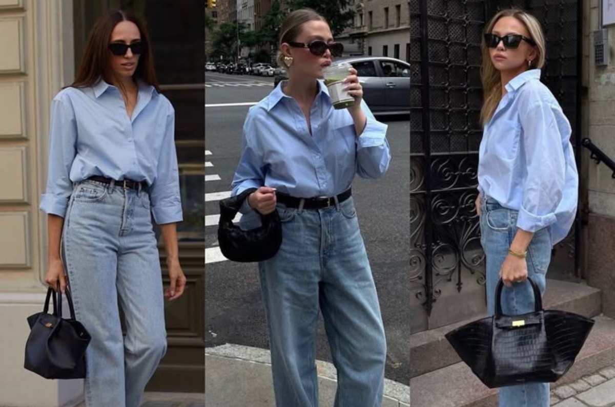 5 outfits con camisa azul, la prenda atemporal que te hará ver chic en la oficina