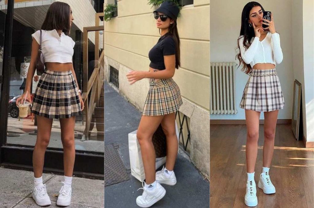 Outfits con estampado “tartán”