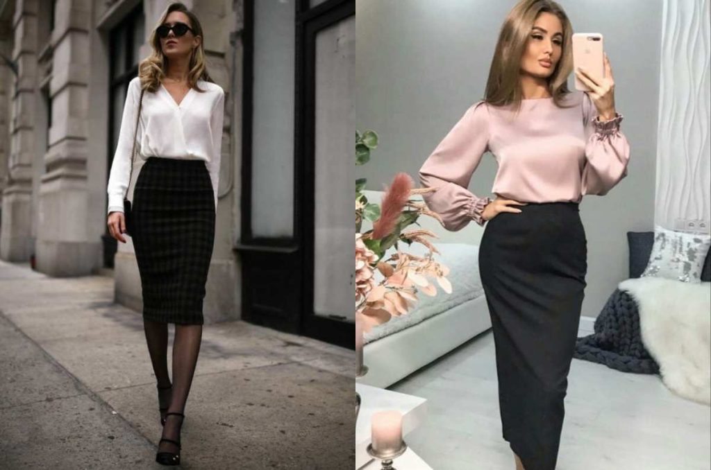 outfits con falda negra