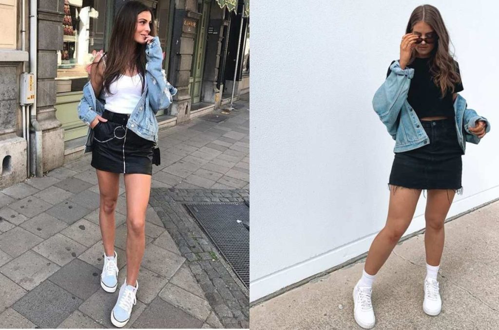 outfits con falda negra