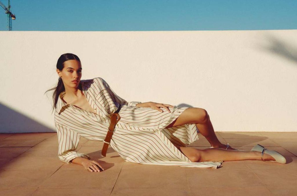 vestido de rayas Zara