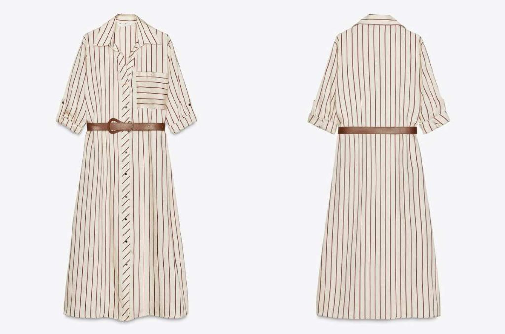 vestido de rayas Zara
