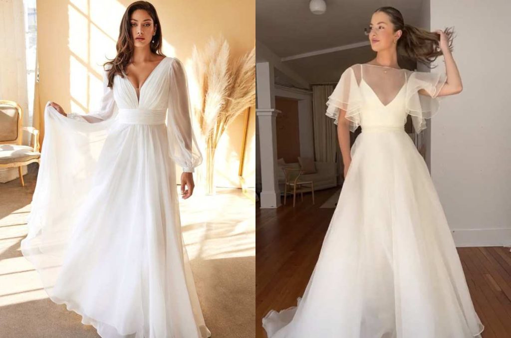 «Little white dress», la tendencia en vestidos de novia modernos del 2025 4