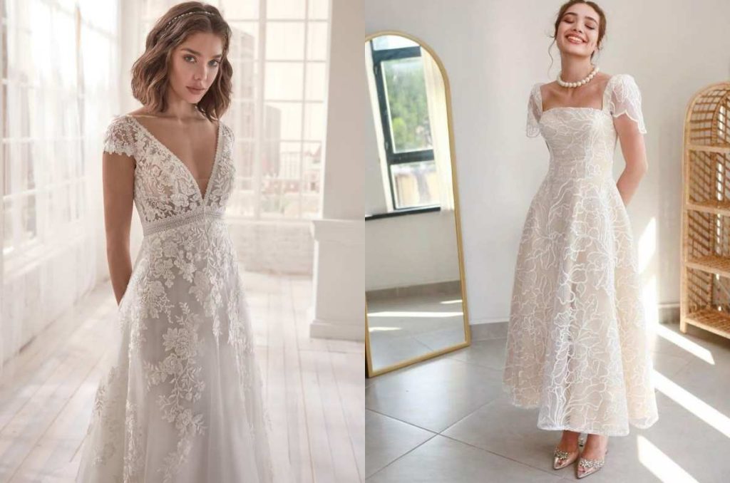 «Little white dress», la tendencia en vestidos de novia modernos del 2025 1