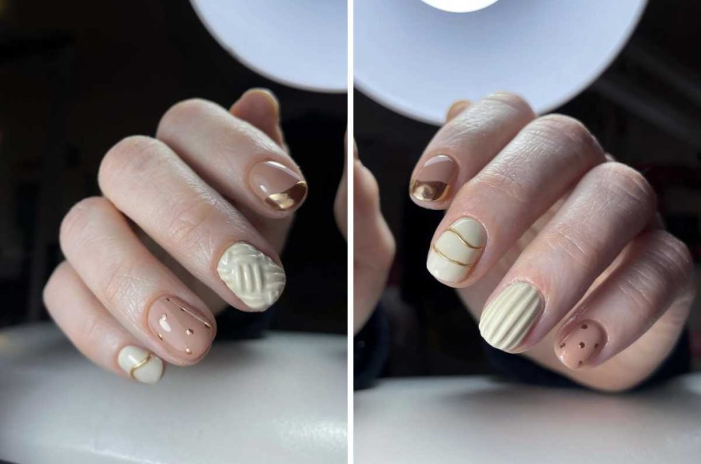 uñas elegantes efecto cerámica