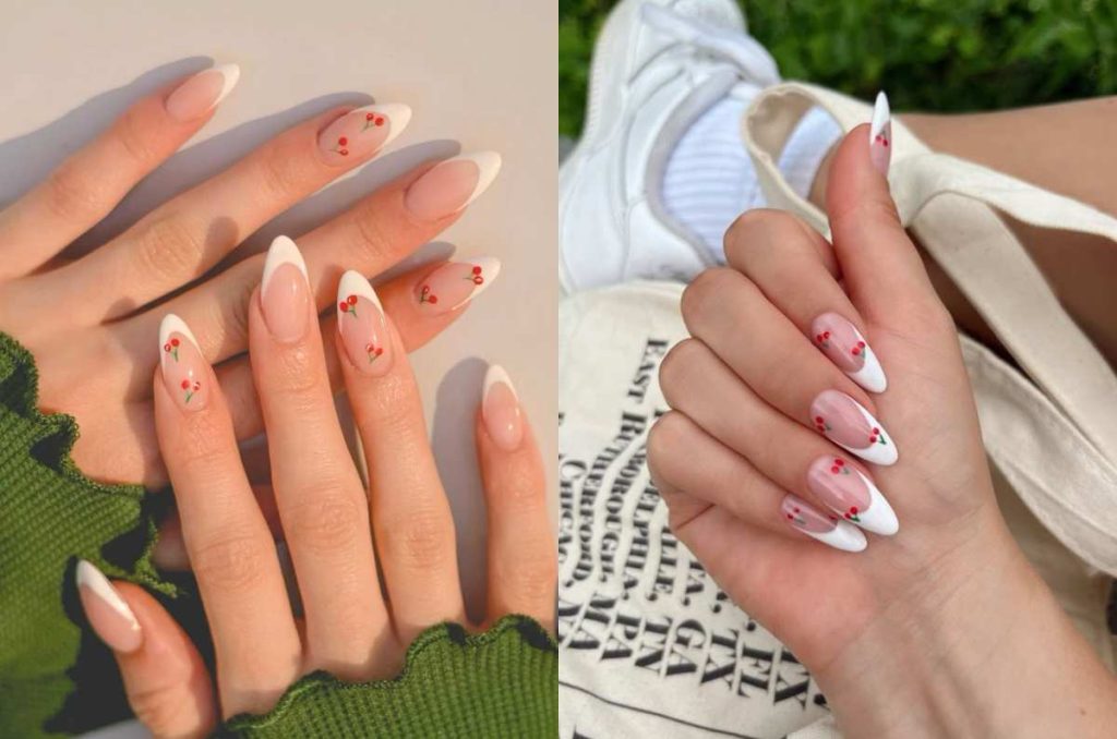 Uñas con cerezas, el diseño más bonito y femenino del verano 2025 3