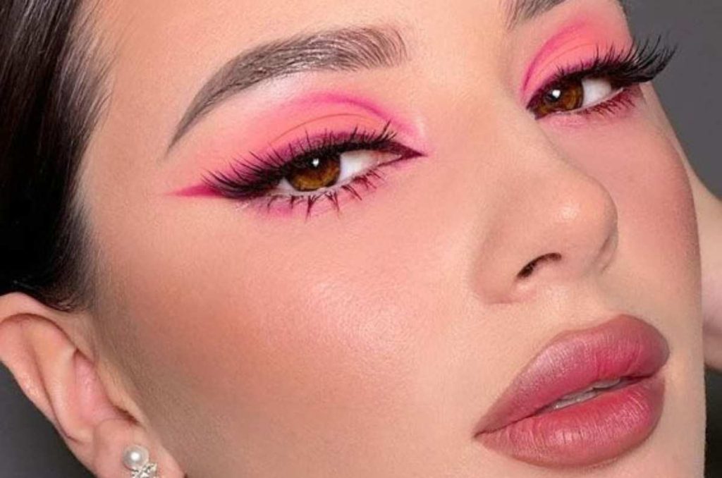 maquillaje en color rosa