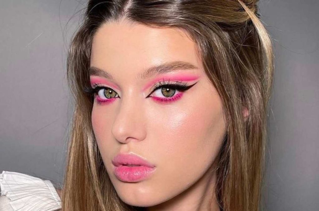 maquillaje en color rosa