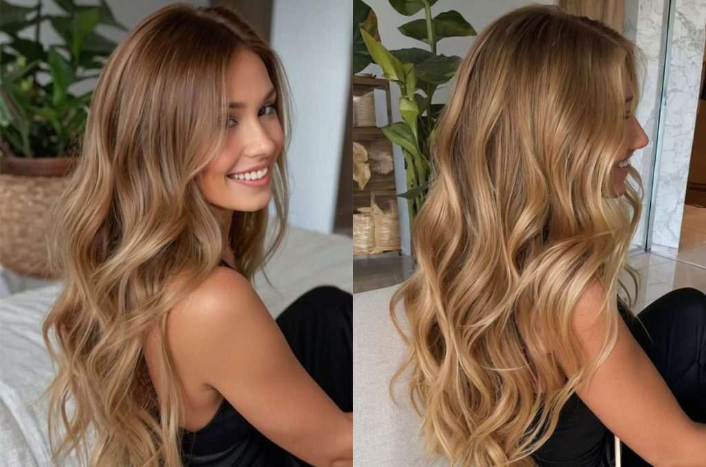 tinte de cabello caramelo dorado