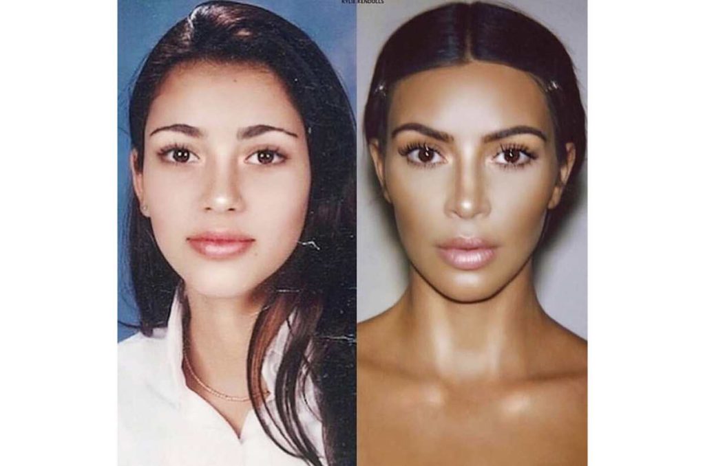 Kim Kardashian antes y después