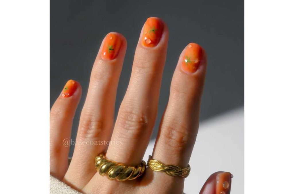 Uñas jalea diseño de frutas