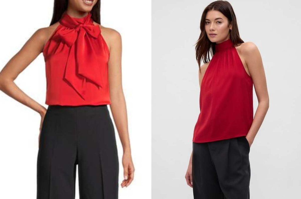 blusas con escote halter