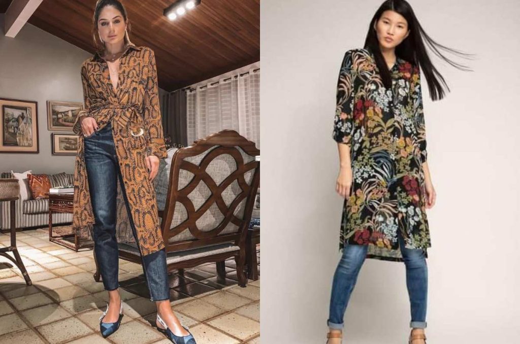 Blusones y skinny jeans
