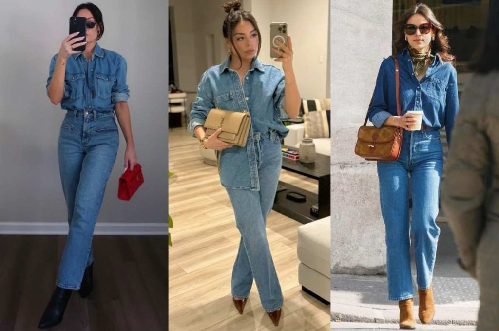 outfits con camisa denim