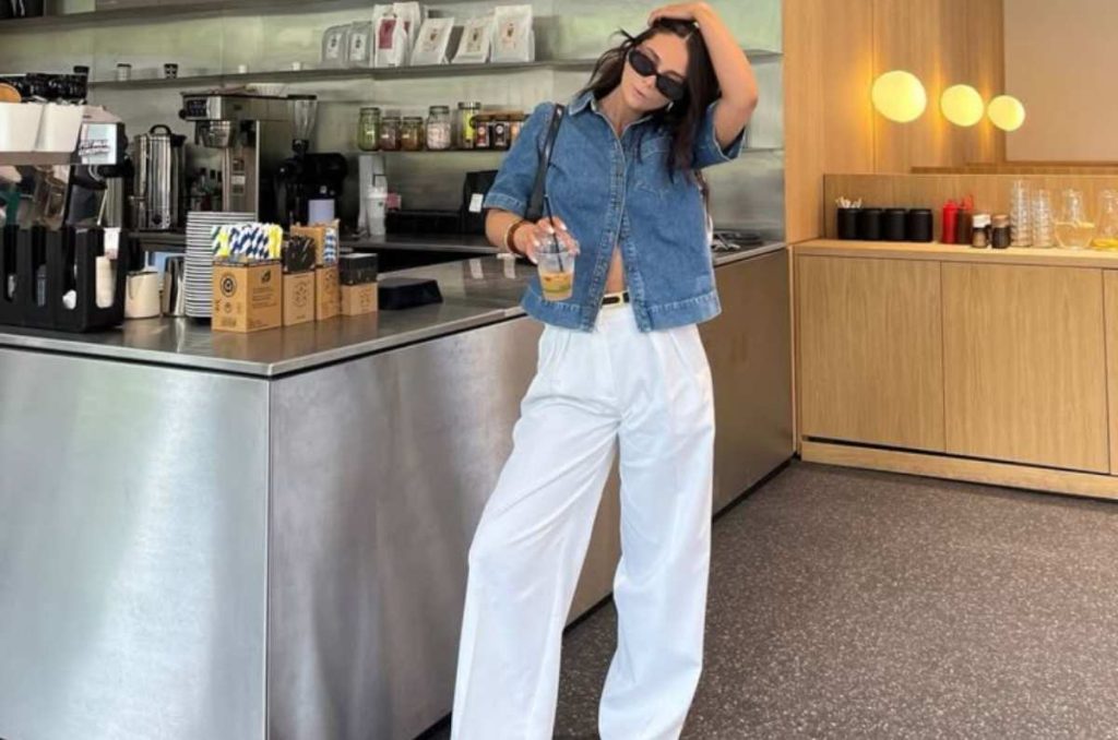 outfits con camisa denim